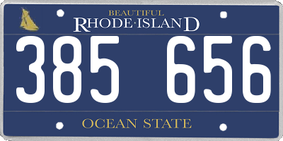RI license plate 385656