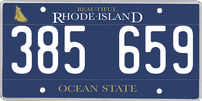 RI license plate 385659