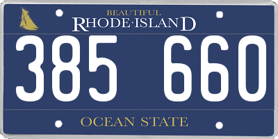 RI license plate 385660