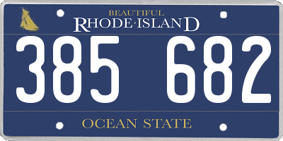 RI license plate 385682