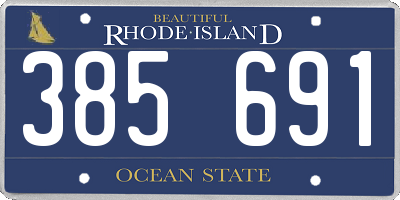 RI license plate 385691