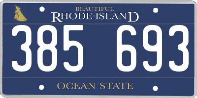 RI license plate 385693