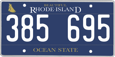 RI license plate 385695