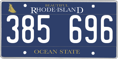 RI license plate 385696
