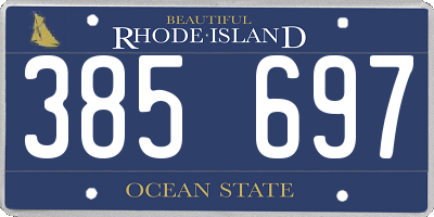 RI license plate 385697