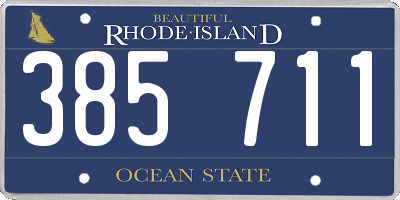 RI license plate 385711