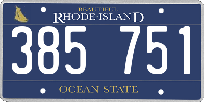 RI license plate 385751