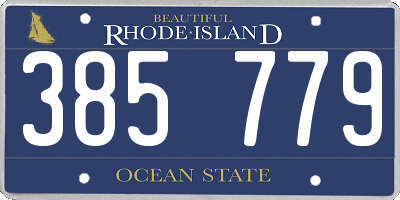 RI license plate 385779