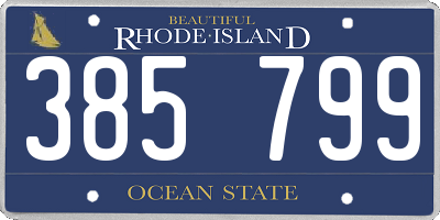 RI license plate 385799