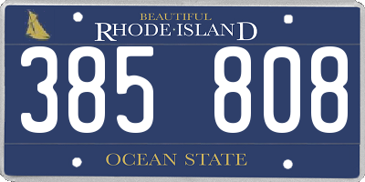 RI license plate 385808