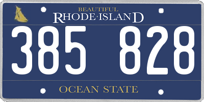 RI license plate 385828