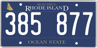 RI license plate 385877