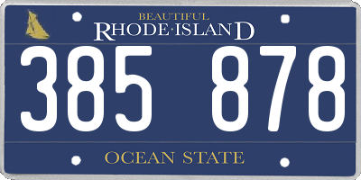 RI license plate 385878