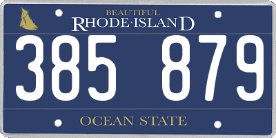 RI license plate 385879