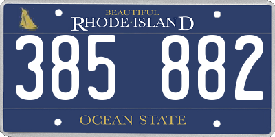 RI license plate 385882