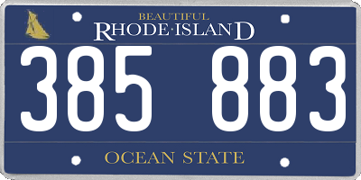 RI license plate 385883