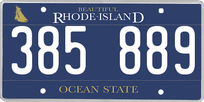 RI license plate 385889