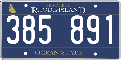 RI license plate 385891