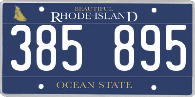 RI license plate 385895