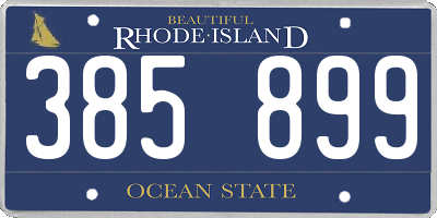 RI license plate 385899