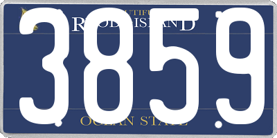 RI license plate 3859