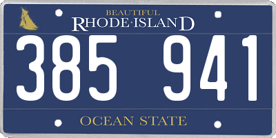 RI license plate 385941