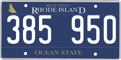 RI license plate 385950