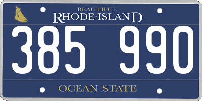RI license plate 385990