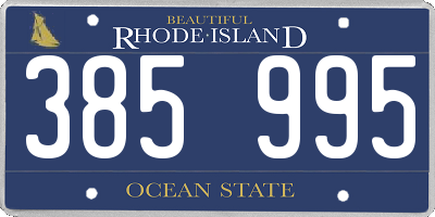 RI license plate 385995