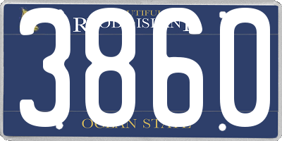 RI license plate 3860
