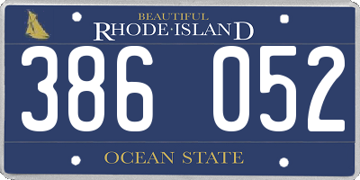 RI license plate 386052