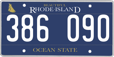 RI license plate 386090