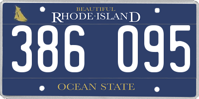 RI license plate 386095