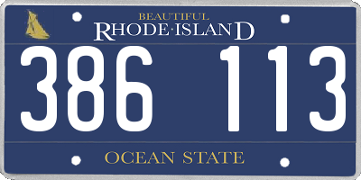 RI license plate 386113
