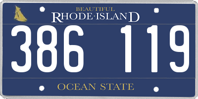 RI license plate 386119