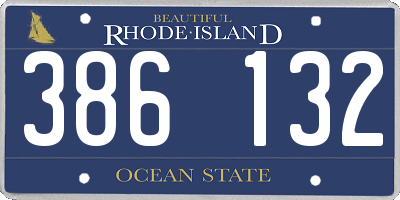 RI license plate 386132