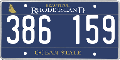 RI license plate 386159