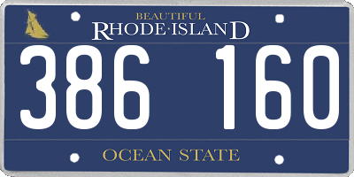 RI license plate 386160