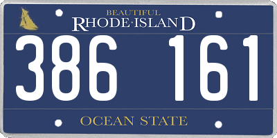 RI license plate 386161
