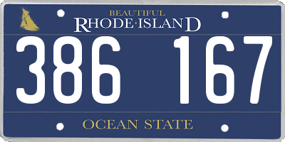 RI license plate 386167