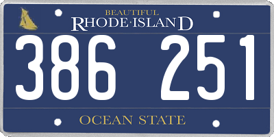 RI license plate 386251
