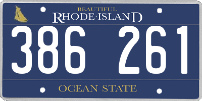 RI license plate 386261