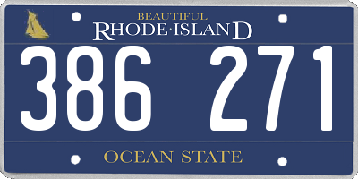RI license plate 386271