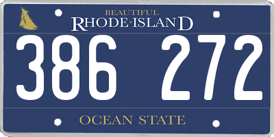 RI license plate 386272