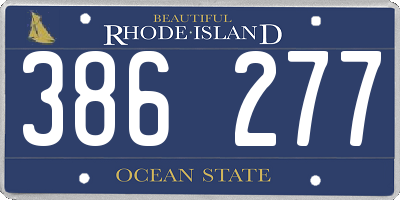 RI license plate 386277