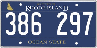 RI license plate 386297