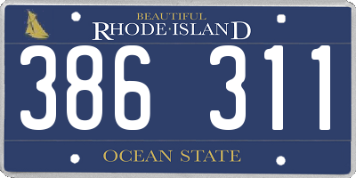 RI license plate 386311