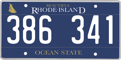 RI license plate 386341