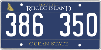 RI license plate 386350