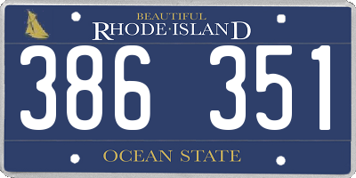 RI license plate 386351
